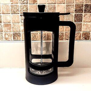 French Press Hand-Brew Coffee Maker  ~ 4 Cups, 34 Oz  ~ Glass Coffee Press ~ NOB